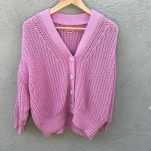 Babaa cardigan no 18 fallen bougainvillea pink (one size)